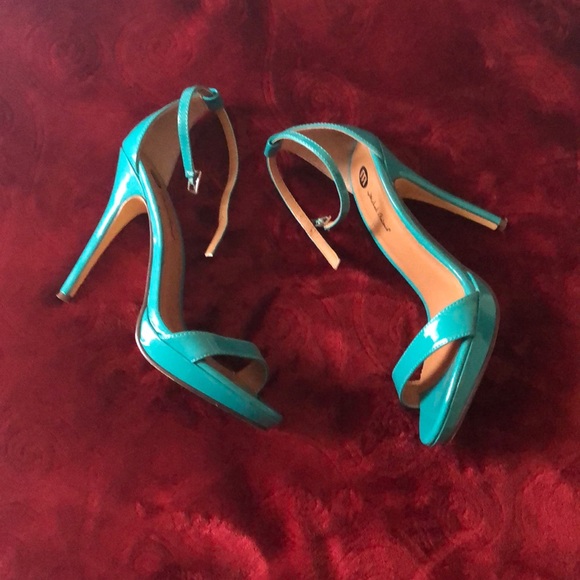 Michael Antonio Turquoise Ankle Strap Sandal - Picture 1 of 5